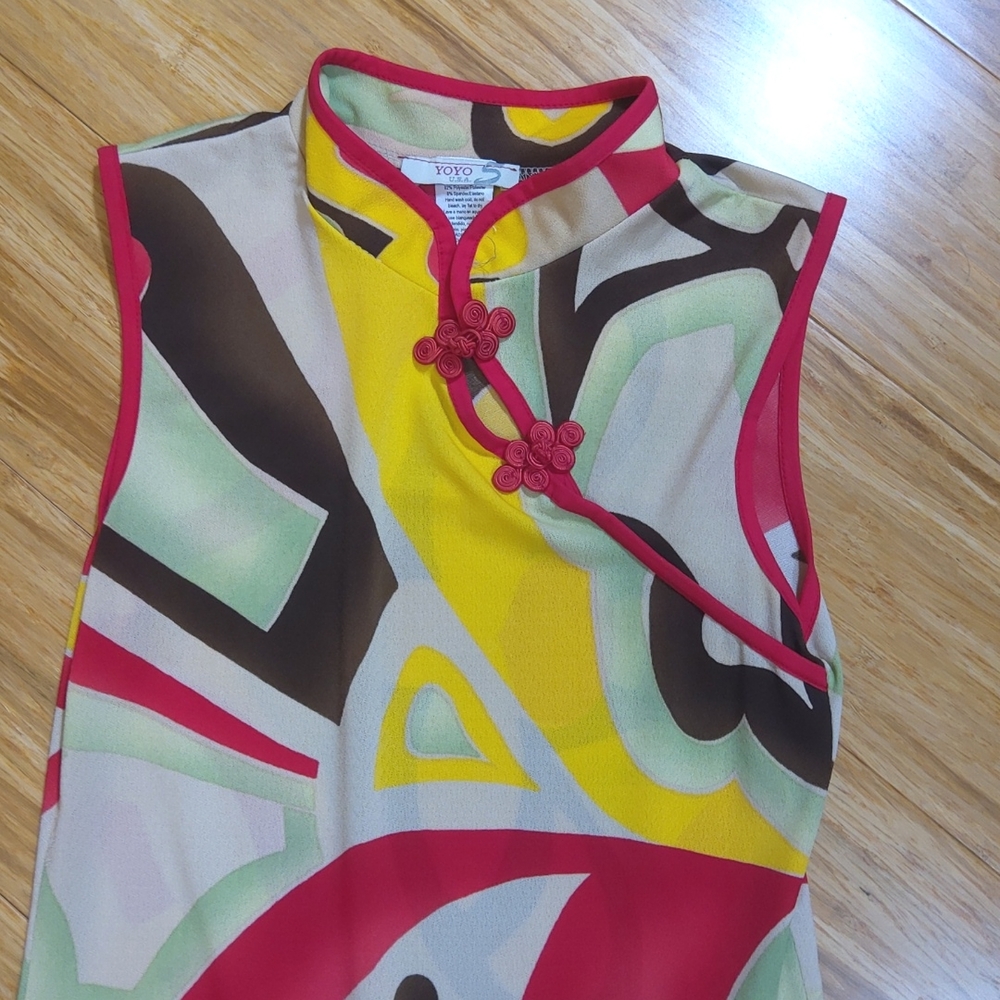 Oriental Picaso inspired print dress